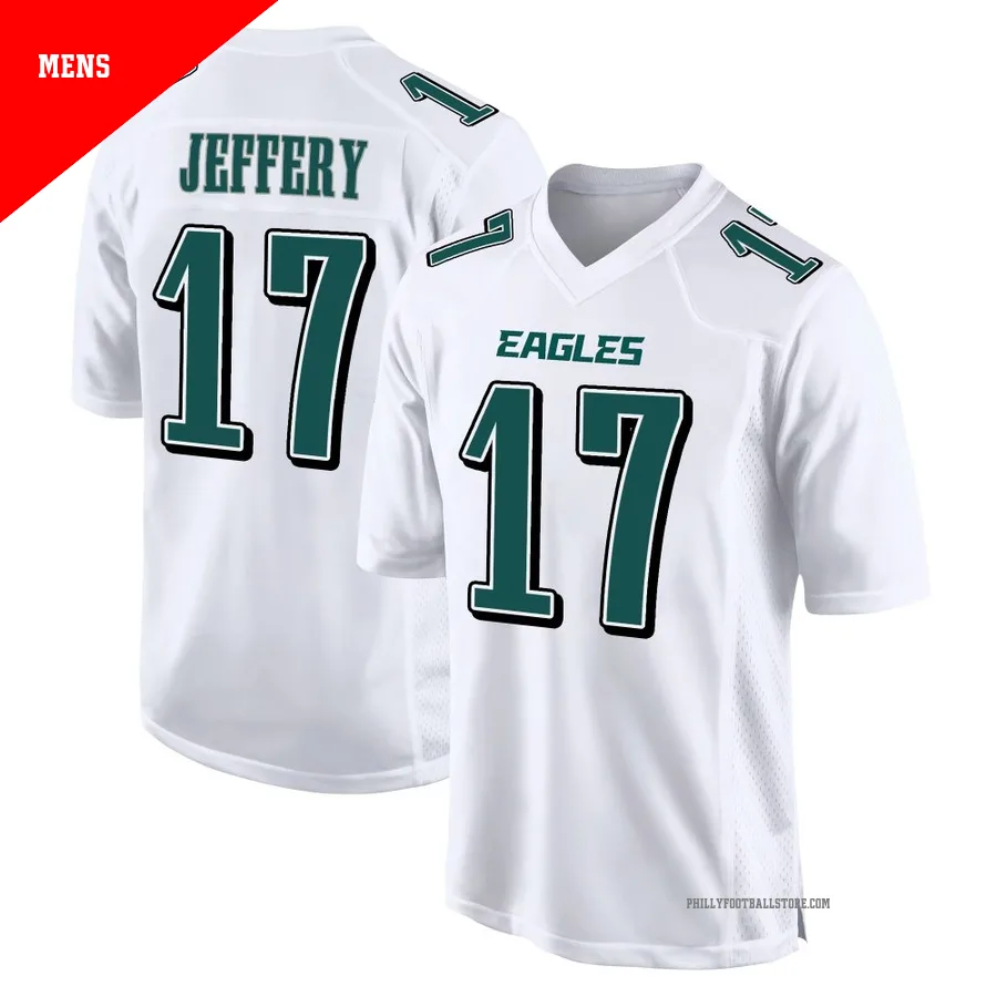 Men's Philadelphia Eagles Alshon Jeffery ＃17 Game White Tundra Fashion Jersey