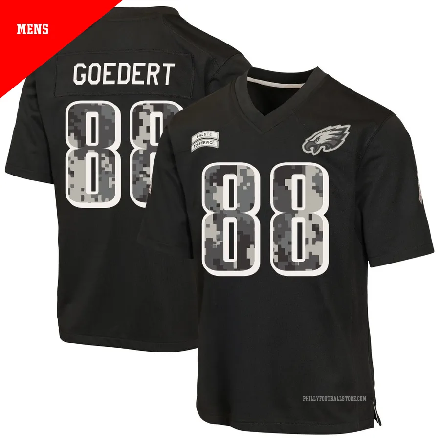 Men's Philadelphia Eagles Dallas Goedert ＃88 Game Black 2026 Salute to Service Jersey