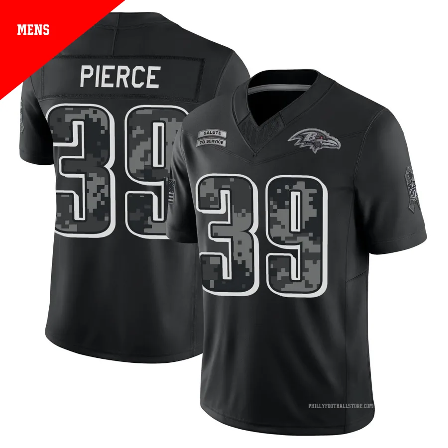 Men's Philadelphia Eagles Dameon Pierce ＃39 Limited Black 2026 Salute to Service Stitched Jersey