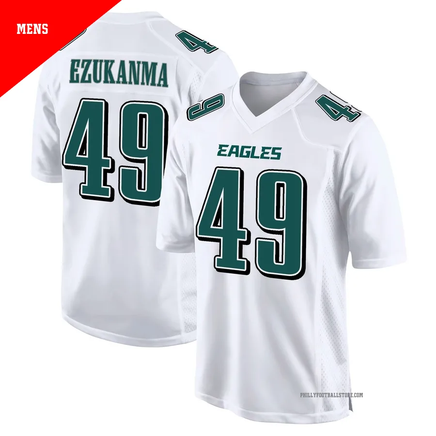 Men's Philadelphia Eagles Erik Ezukanma ＃49 Game White Tundra Fashion Jersey