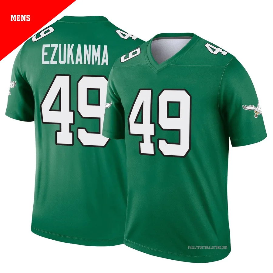 Men's Philadelphia Eagles Erik Ezukanma ＃49 Legend Green Kelly Alternate Jersey