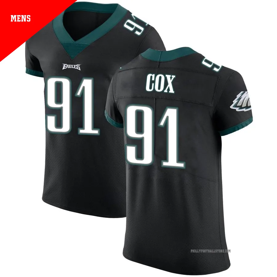 Men's Philadelphia Eagles Fletcher Cox ＃91 Elite Black Alternate Vapor Untouchable Jersey
