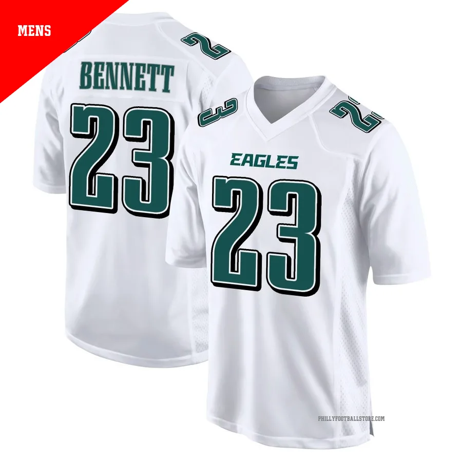 Men's Philadelphia Eagles Jakorian Bennett ＃23 Game White Tundra Fashion Jersey