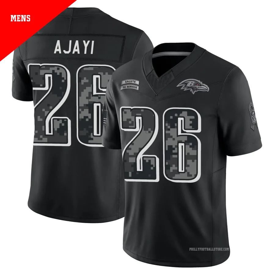 Men's Philadelphia Eagles Jay Ajayi ＃26 Limited Black 2026 Salute to Service Stitched Jersey