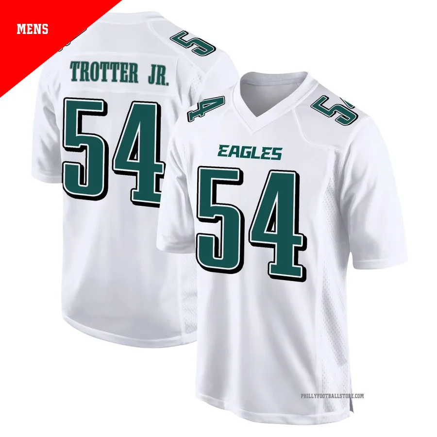 Men's Philadelphia Eagles Jeremiah Trotter Jr. ＃54 Game White Tundra Fashion Jersey