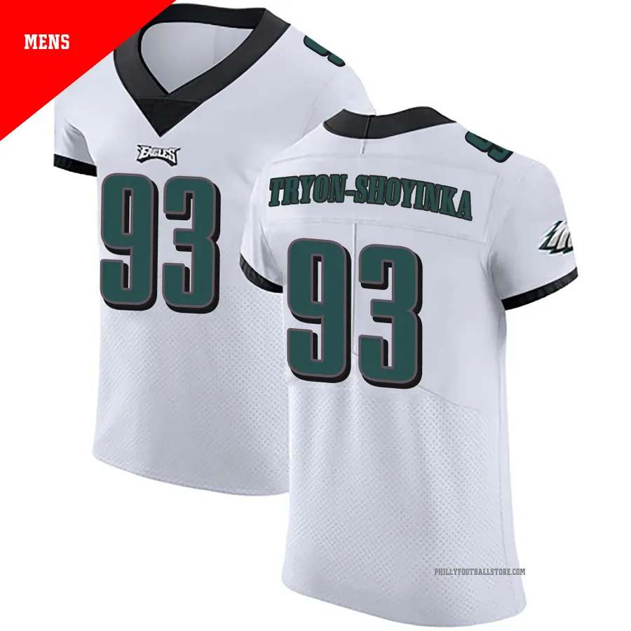 Men's Philadelphia Eagles Joe Tryon-Shoyinka ＃93 Elite White Vapor Untouchable Jersey