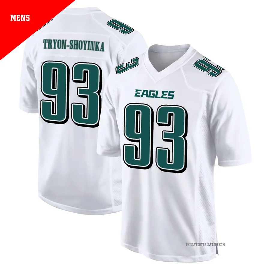 Men's Philadelphia Eagles Joe Tryon-Shoyinka ＃93 Game White Tundra Fashion Jersey