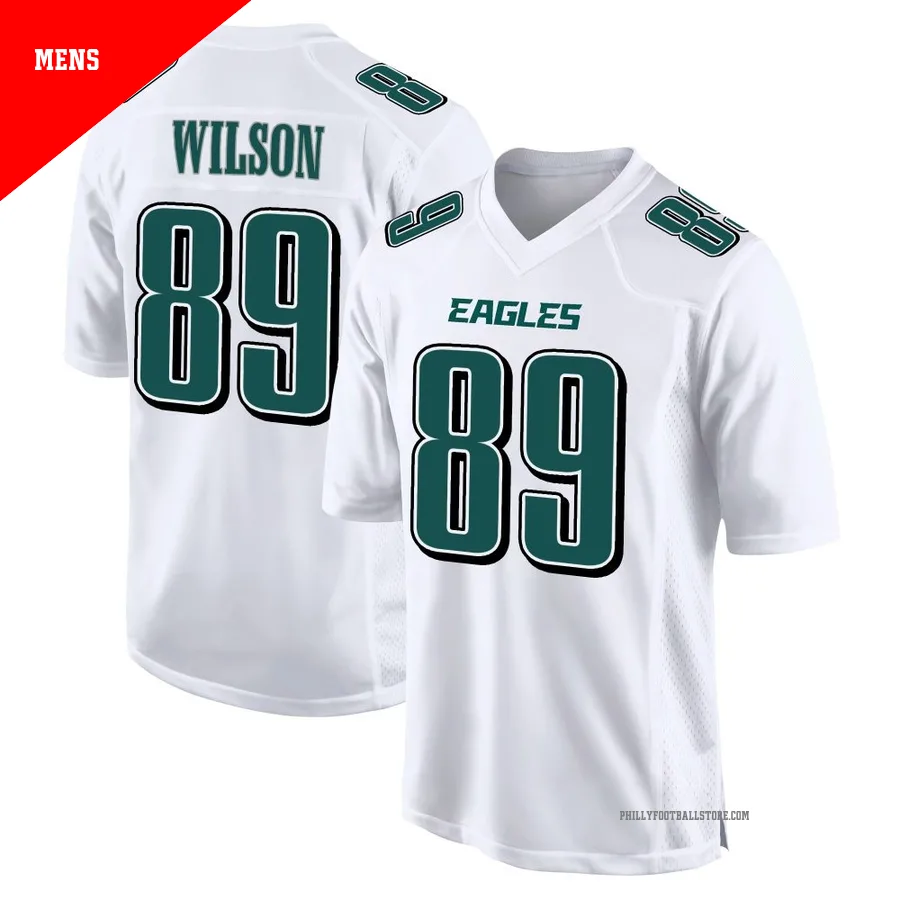 Men's Philadelphia Eagles Johnny Wilson ＃89 Game White Tundra Fashion Jersey