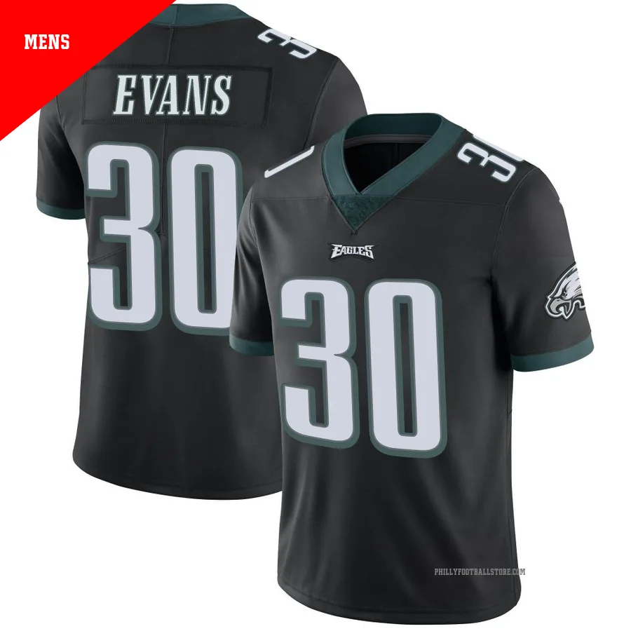 Men's Philadelphia Eagles Justin Evans ＃30 Limited Black Alternate Vapor Untouchable Jersey