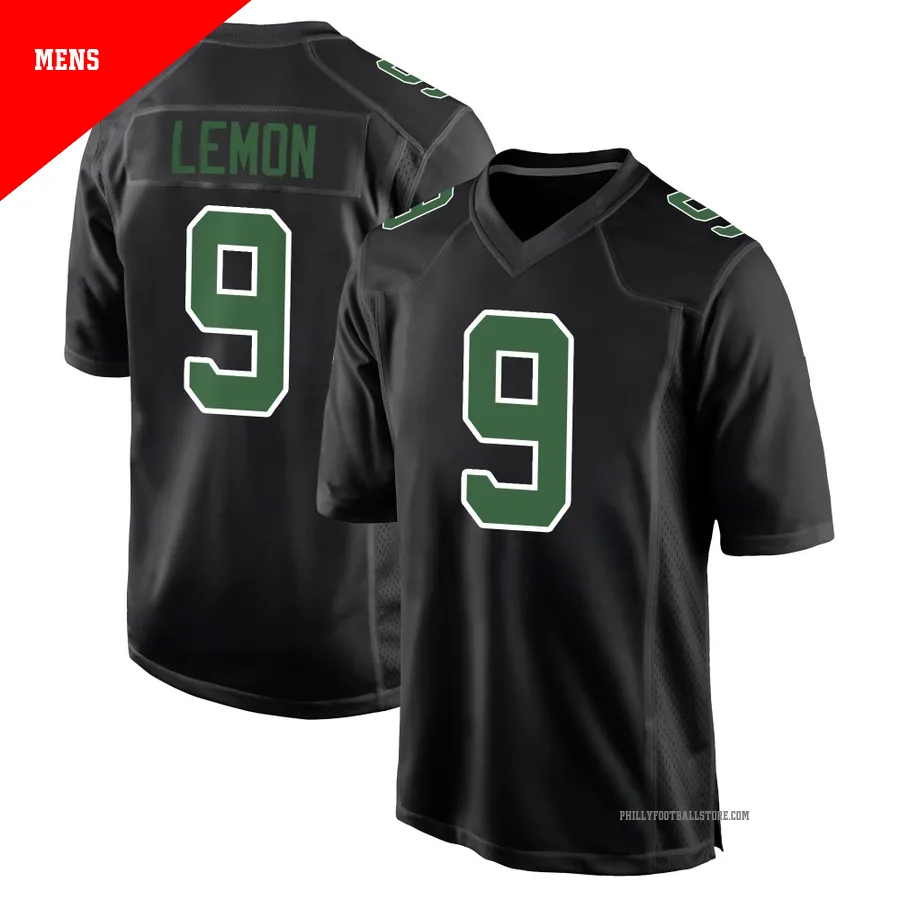 Men's Philadelphia Eagles Makai Lemon ＃9 Game Black/Kelly Carbon Green Fashion Jersey