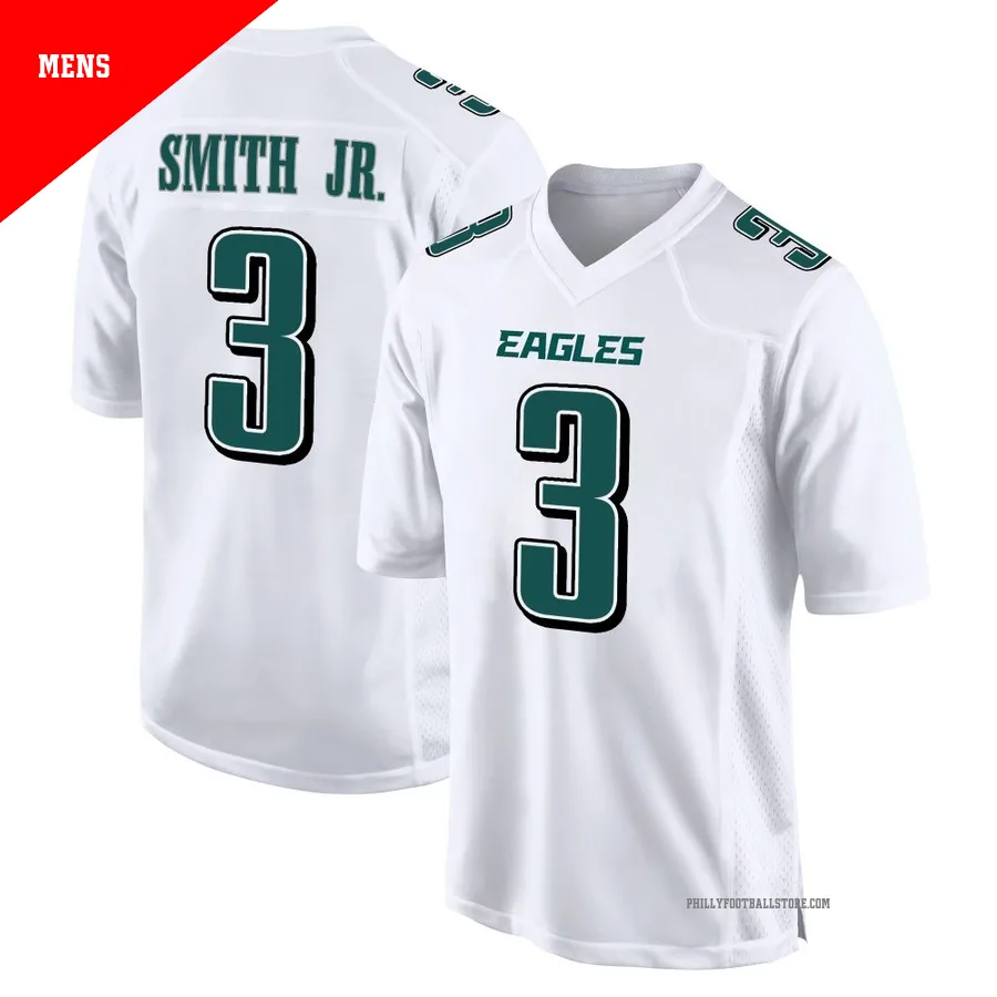 Men's Philadelphia Eagles Nolan Smith Jr. ＃3 Game White Tundra Fashion Jersey
