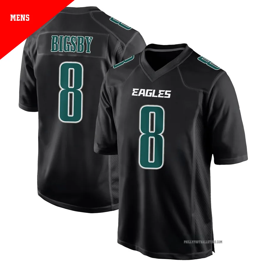 Men's Philadelphia Eagles Tank Bigsby ＃8 Game Black Carbon Fashion Jersey