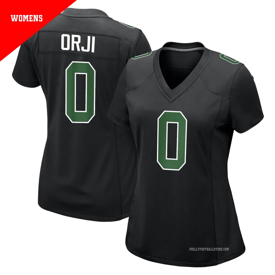 Women's Philadelphia Eagles Anfernee Orji ＃0 Game Black/Kelly Carbon Green Fashion Jersey