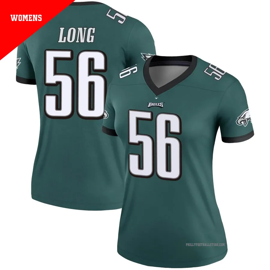 Women's Philadelphia Eagles Chris Long ＃56 Legend Green Jersey