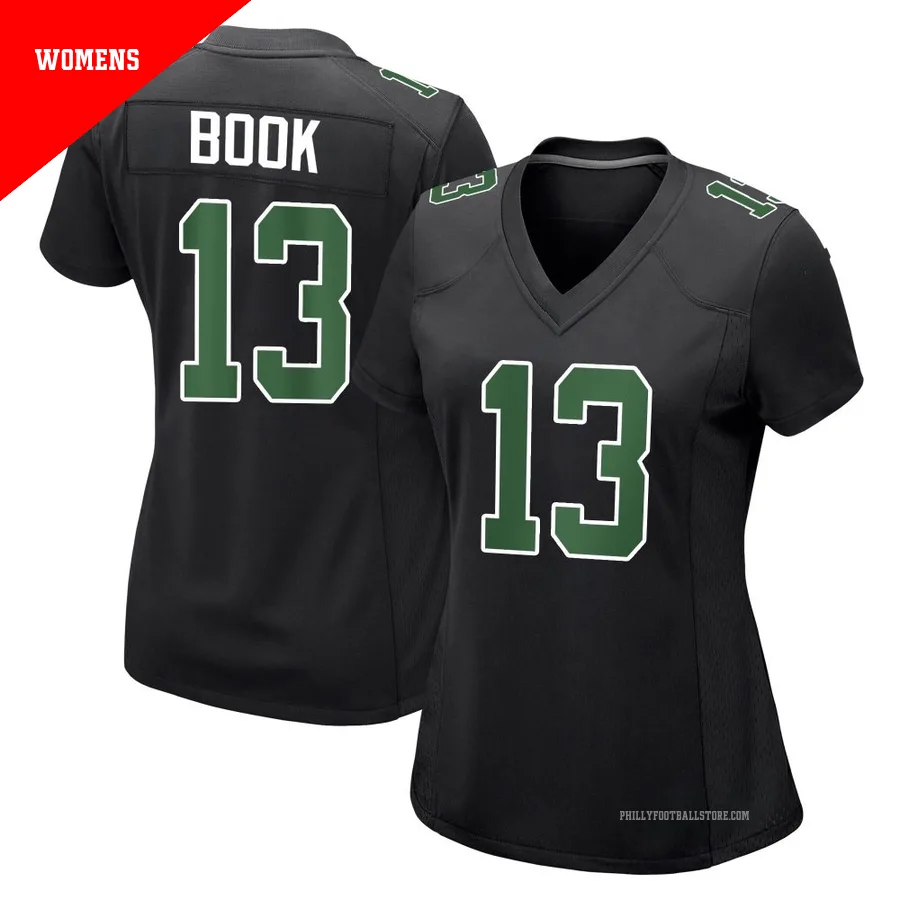 Women's Philadelphia Eagles Ian Book ＃13 Game Black/Kelly Carbon Green Fashion Jersey