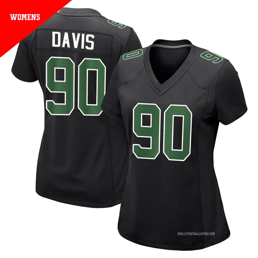 Women's Philadelphia Eagles Jordan Davis ＃90 Game Black/Kelly Carbon Green Fashion Jersey
