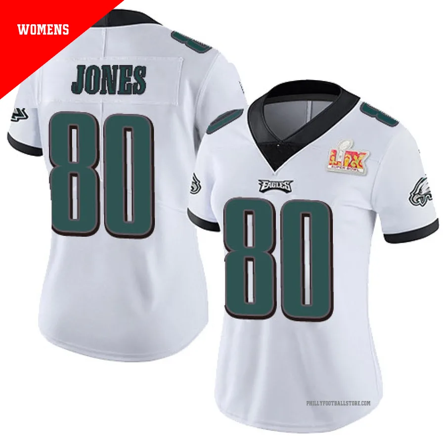 Women's Philadelphia Eagles Julio Jones ＃80 Limited White Vapor Untouchable Super Bowl LIX Jersey