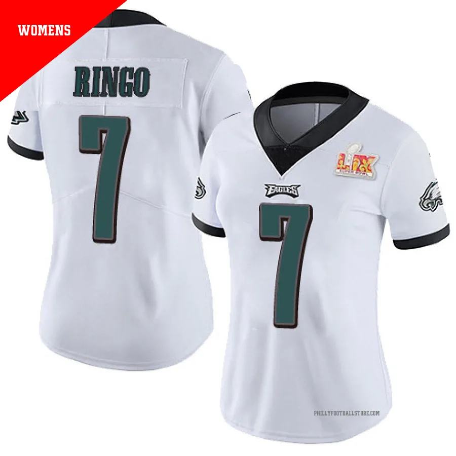 Women's Philadelphia Eagles Kelee Ringo ＃7 Limited White Vapor Untouchable Super Bowl LIX Jersey