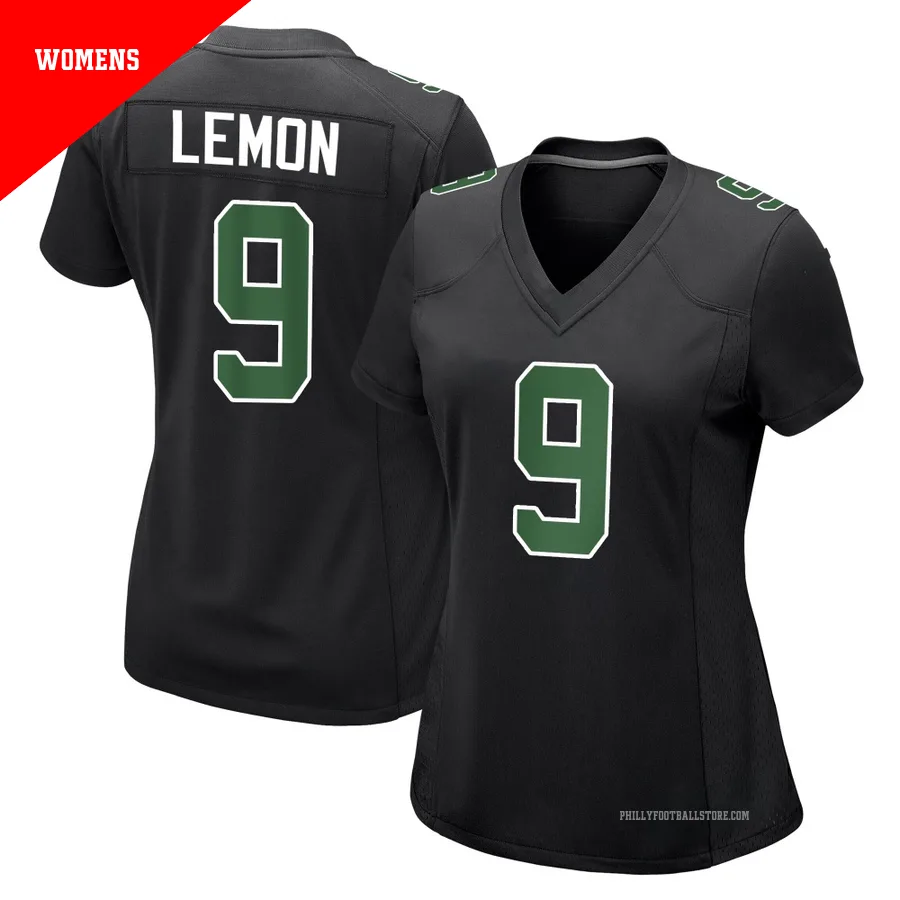Women's Philadelphia Eagles Makai Lemon ＃9 Game Black/Kelly Carbon Green Fashion Jersey