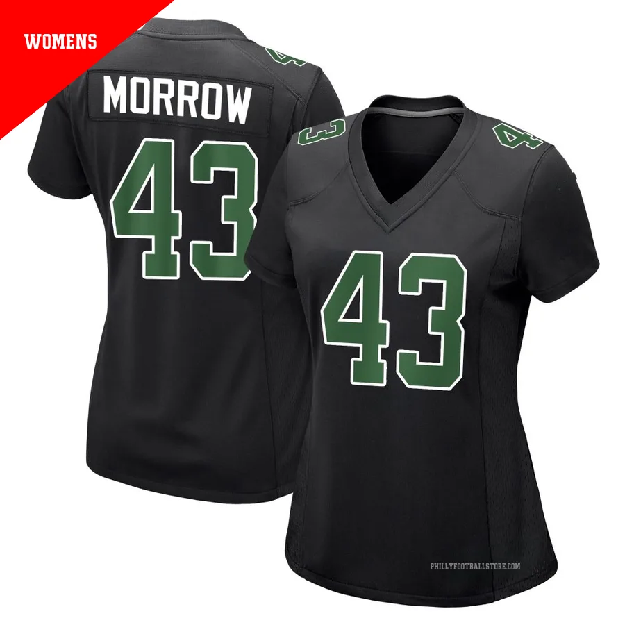 Women's Philadelphia Eagles Nicholas Morrow ＃43 Game Black/Kelly Carbon Green Fashion Jersey
