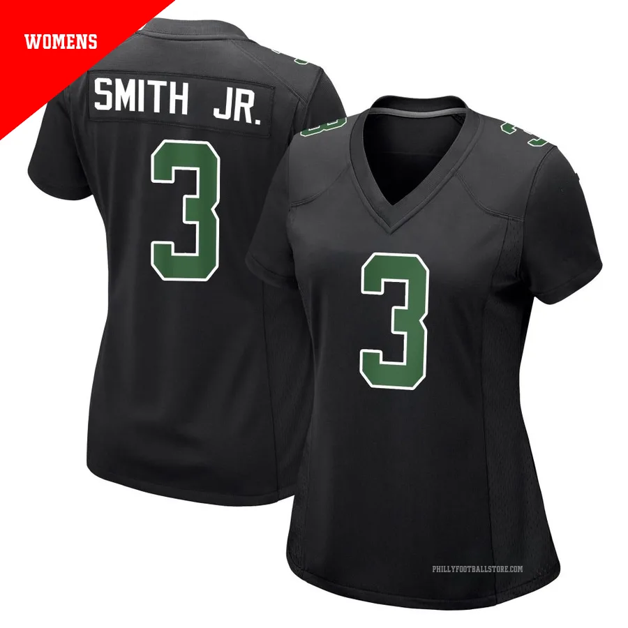 Women's Philadelphia Eagles Nolan Smith Jr. ＃3 Game Black/Kelly Carbon Green Fashion Jersey