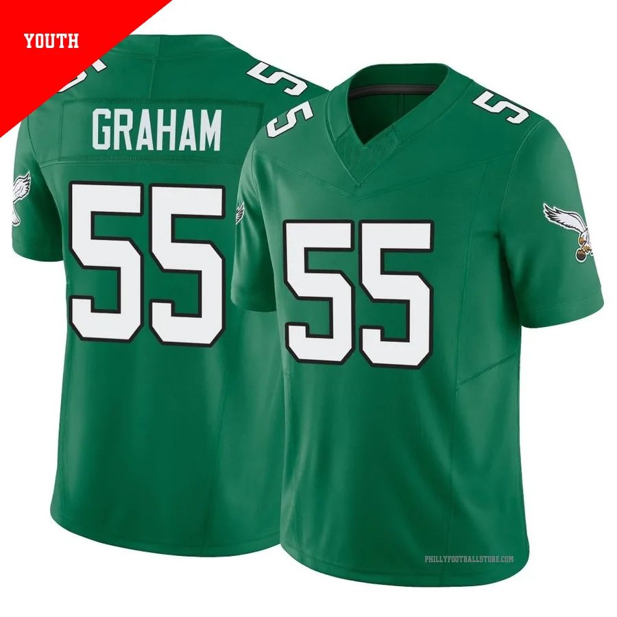 Youth Philadelphia Eagles Brandon Graham ＃55 Limited Green Kelly Alternate Vapor F.U.S.E. Jersey