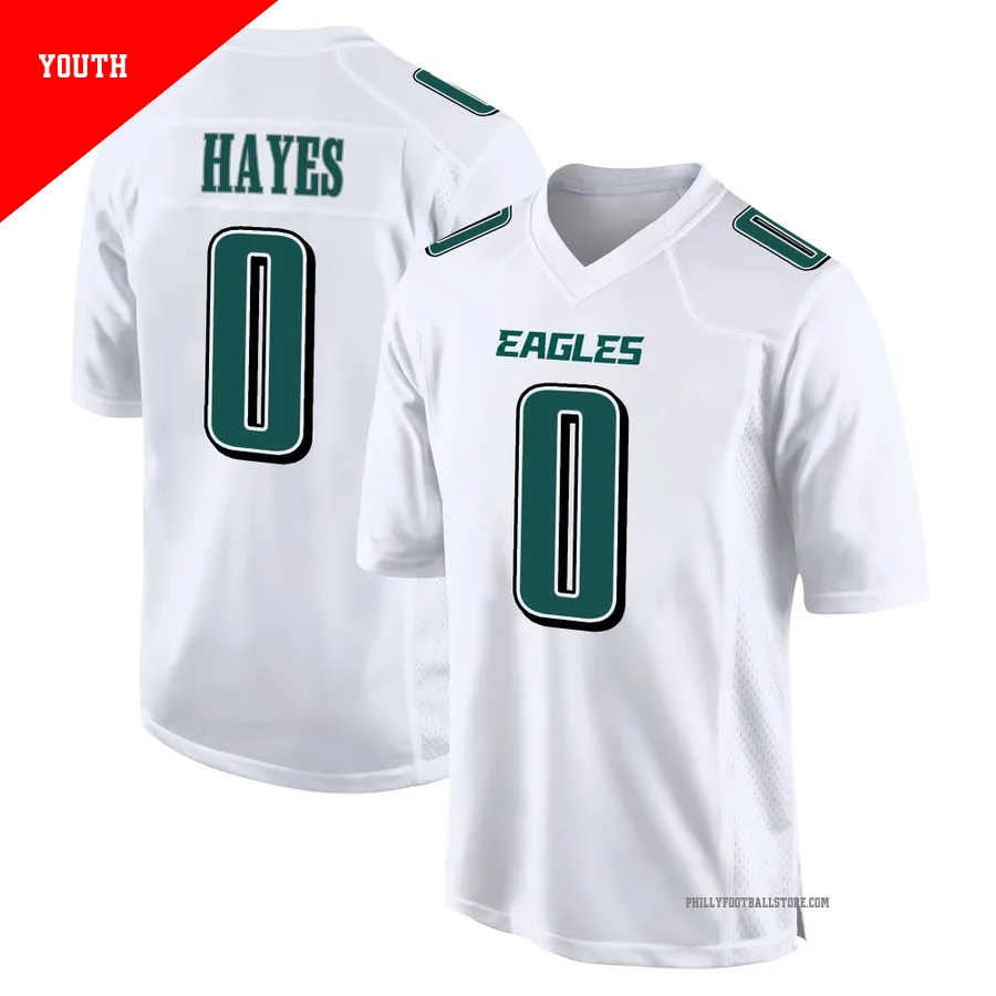 Youth Philadelphia Eagles Brandon Hayes ＃0 Game White Tundra Fashion Jersey