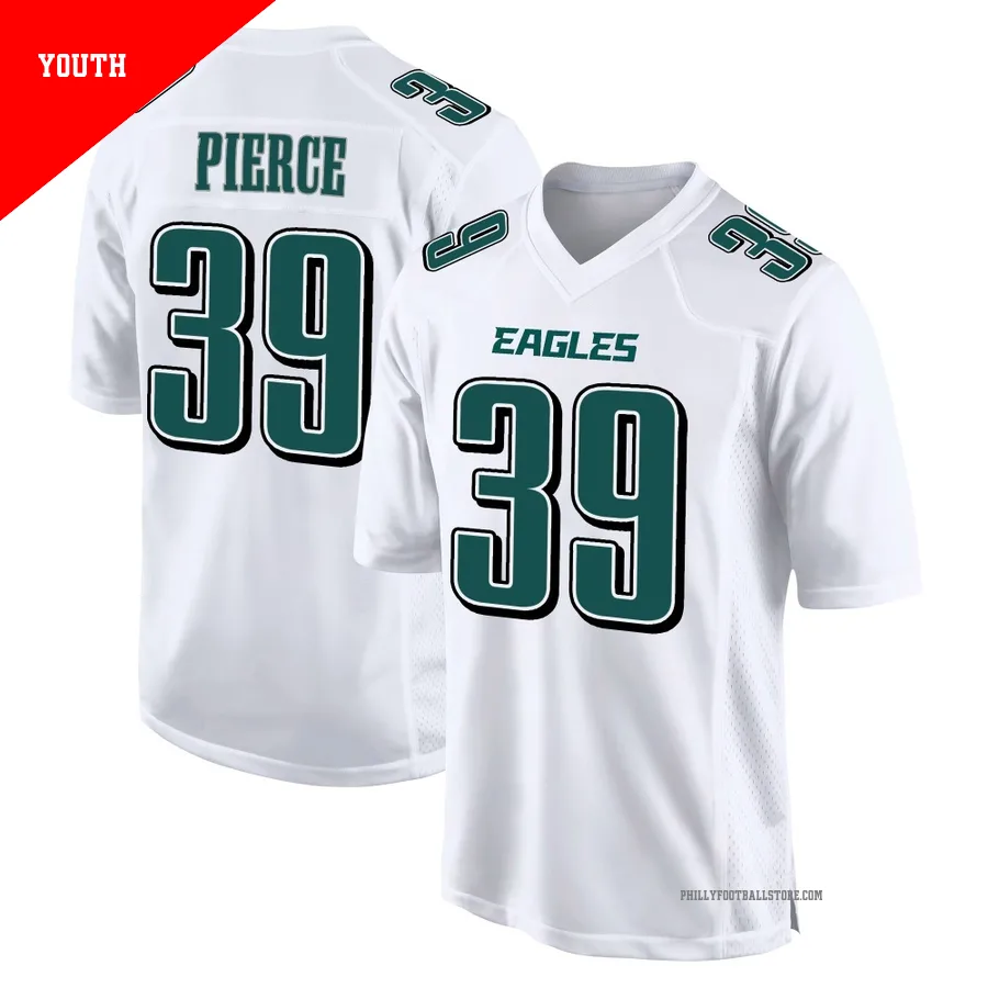 Youth Philadelphia Eagles Dameon Pierce ＃39 Game White Tundra Fashion Jersey