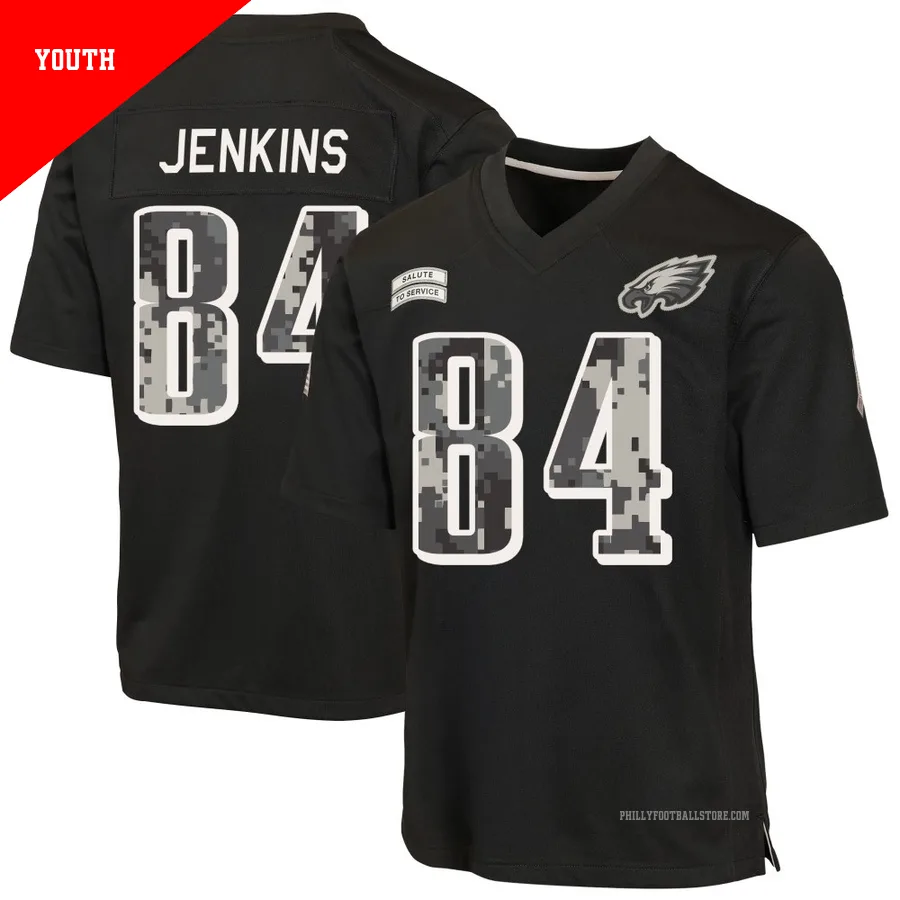 Youth Philadelphia Eagles E.J. Jenkins ＃84 Game Black 2026 Salute to Service Jersey