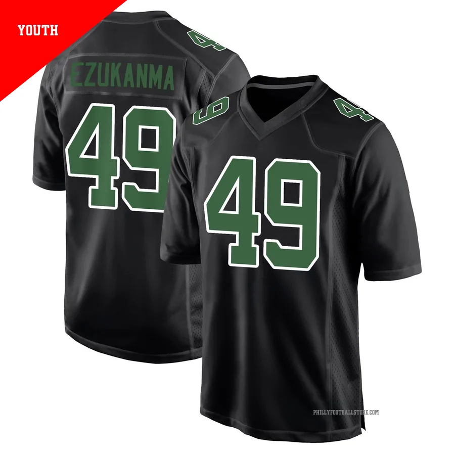 Youth Philadelphia Eagles Erik Ezukanma ＃49 Game Black/Kelly Carbon Green Fashion Jersey
