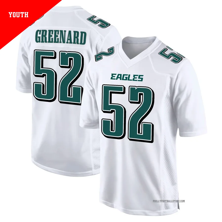 Youth Philadelphia Eagles Jonathan Greenard ＃52 Game White Tundra Fashion Jersey