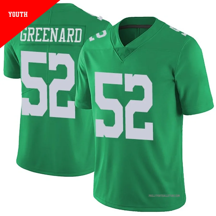 Youth Philadelphia Eagles Jonathan Greenard ＃52 Limited Green Vapor Untouchable Jersey