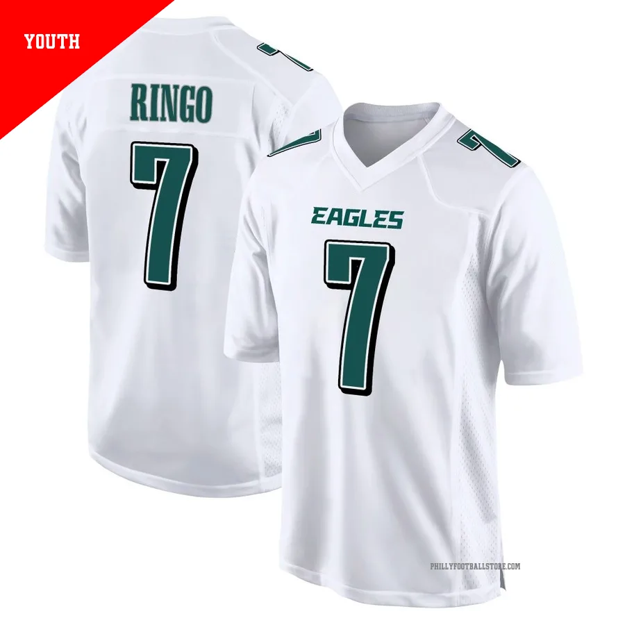 Youth Philadelphia Eagles Kelee Ringo ＃7 Game White Tundra Fashion Jersey