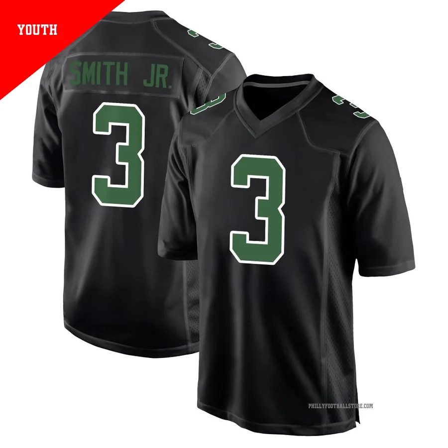 Youth Philadelphia Eagles Nolan Smith Jr. ＃3 Game Black/Kelly Carbon Green Fashion Jersey