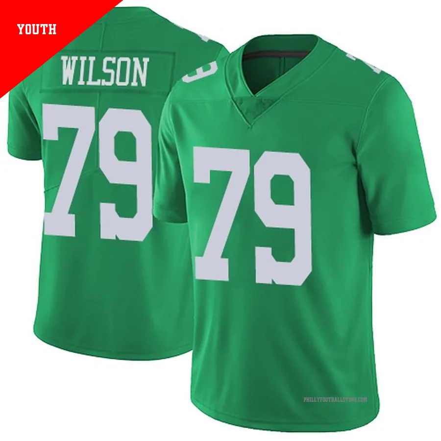 Youth Philadelphia Eagles Zion Wilson ＃79 Limited Green Vapor Untouchable Jersey